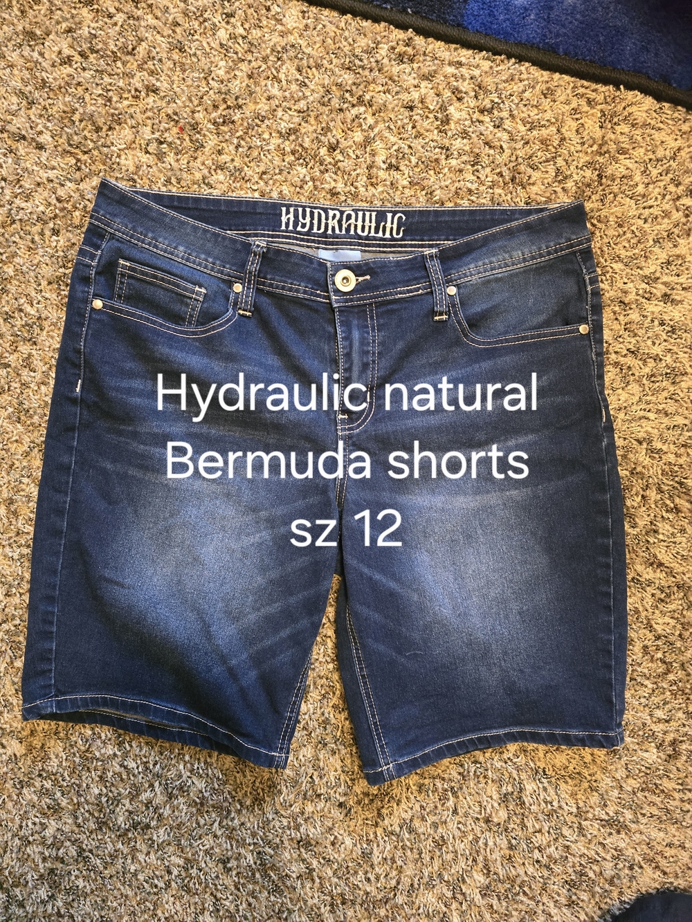 Hydraulic Navy Denim Bermuda Shorts
